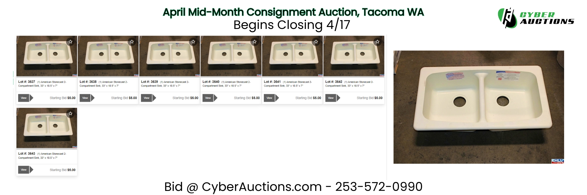 Copy of April Mid Month Consignment Auction, Tacoma WA